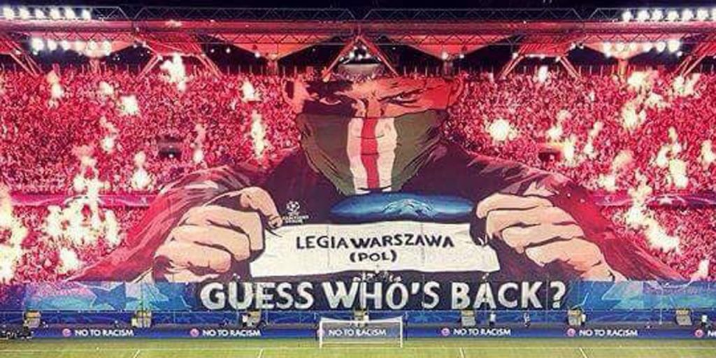 Ligue des Champions : Le magnifique Tifo du Legia Varsovie