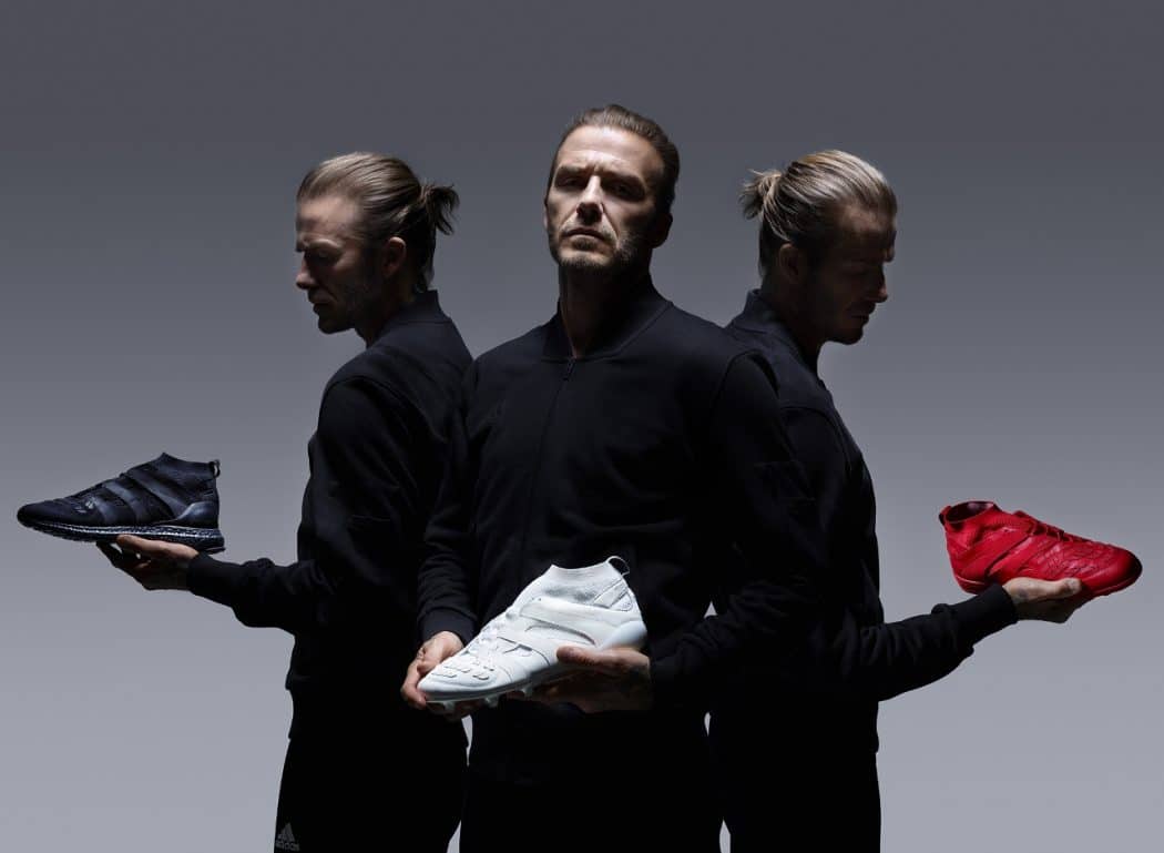 Trois chaussures de football estampillées Beckham