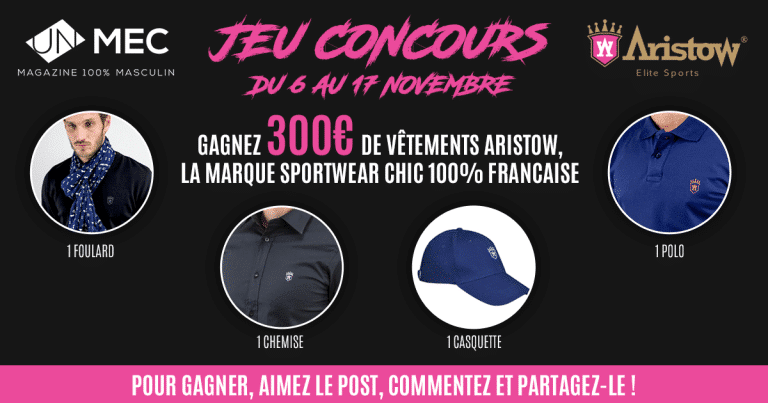 6 au 17/11 – Gagnez 300 EUR de vêtements ARISTOW en participant sur Facebook !